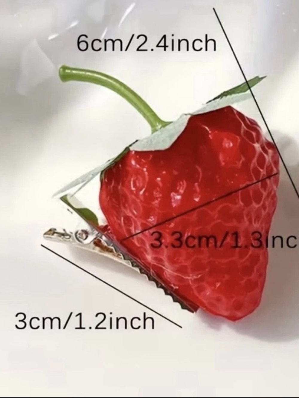 Strawberry Hair Clips - Picture 2 of 2